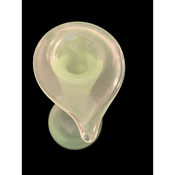 Keulen-Vase Light Green Hand Blown Glass Jack in the Pulpit Style MCM 12" - Picture 7 of 10